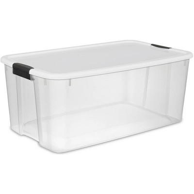 Sterilite 116 and 70 Quart Clear Ultra Plastic Storage Tote Container (8 Pack)