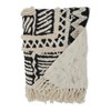 Saro Lifestyle Saro Lifestyle Cotton Throw With Block Print Design, Black, 50"x60" - 2 of 4