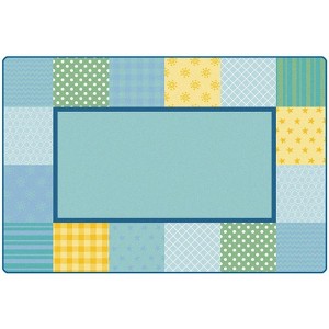 Carpets for Kids KIDSoft Pattern Blocks Classroom Rug Soft Colors, Light Blue, Rectangle - 1 of 4
