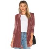 Women’s Classic Velvet Tailored Blazer – Soft Lapel Collar Casual Long Sleeve Jacket - 2 of 4