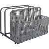 Double-Layer Poolside Float Storage Box with PE Rattan Design, Outdoor Rolling Pool Caddy for Patio, Durable Beach and Pool Storage Solution - 2 of 4