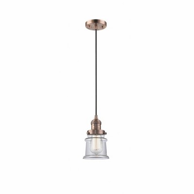 Canton - 1 Light Cord Hung Mini Pendant In Industrial Style-10 Inches Tall and 5.25 Inches Wide
