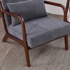 Hrinhom 28.7" W Modern Armchair, Living Room Accent Chairs With Lumbar Pillow - 3 of 4