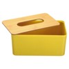 Unique Bargains Decorative Wood Napkin Dispenser Holder Rectangle Tissue Box Cover - 3 of 4