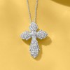Ross-Simons 1.00 ct. t.w. Diamond Cross Pendant Necklace in Sterling Silver - 2 of 3