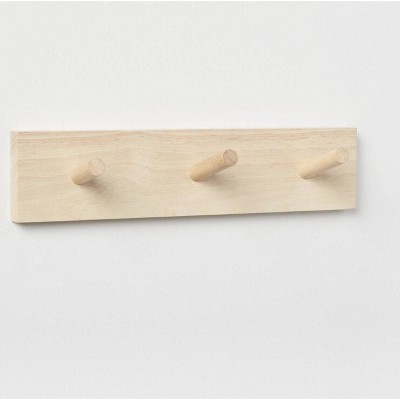 Wall Peg single & Set of 3 or 5 by TOMAZIN Coat Hook, Wooden Wall