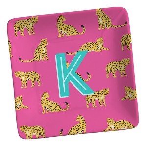 Personalization Mall Animal Print Initial Personalized Ring Dish Cheetah - 1 of 2
