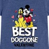 Girls' - Disney - Best Doggone Valentine Fitted Short Sleeve Graphic T-Shirt - 2 of 4