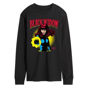 Men's - Marvel - Black Widow Logo Long Sleeve Graphic T-Shirt - 1 of 4