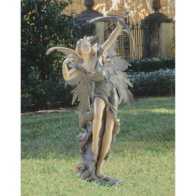 Two-Tone Resin Archer Fairy Garden Statue, 48.5" Tall