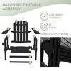 WestinTrends Azura Tool-Free Assembly Outdoor Patio HDPE Plastic Adirondack Chair with Cup Holder (Set of 2), White - 4 of 4