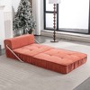 Folding Sofa – Convertible Floor Couch & Mattress, Small-Space Sleeper with Removable Back - 3 of 4