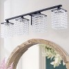 Dewdrop Modern Wall Sconce Vanity Light Crystal Vanity Light Square Crystal Shade Black Metal ETL for Bathroom - 3 of 4