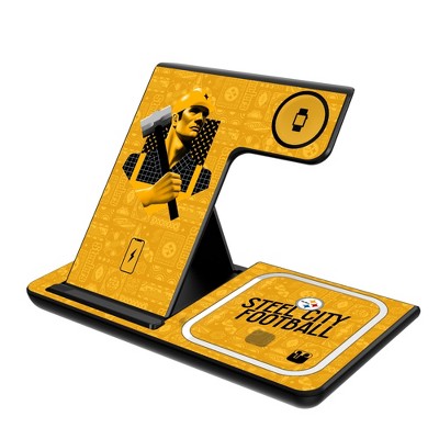 Keyscaper Pittsburgh Steelers 2024 Edition 15-Watt 3 in 1 Charging Station