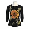 Women's Sunflower Printed Cotton Top - Jess & Jane - 2 of 2