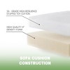 Sapphtopaz Couches for Living Room with Big Back Cushion Single Deep Seat Comfy Sofa with 2 Toss Pillows Sleeper Sofa for Apartment - 3 of 4