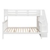 Whisen Twin-Over-Full Bunk Bed & Bed Frame with Stairway, Storage and Guard Rail - 4 of 4