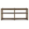 Signature Design by Ashley Cabalynn Farmhouse Sofa Table with 2 Adjustable Shelves, Light Brown - 3 of 4