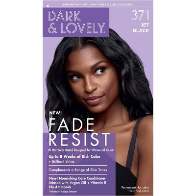 Dark and Lovely Fade Resist Permanent Hair Color - 371 Jet Black