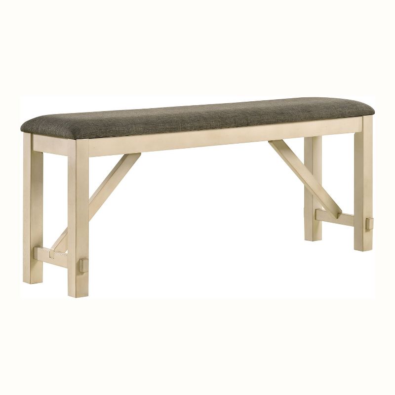60&#34; Altamont Padded Seat Counter Height Bench Ivory/Gray - HOMES: Inside + Out, 1 of 7