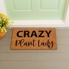 28" x 16" Nature Coir Mat, Crazy Plant Lady - 2 of 4