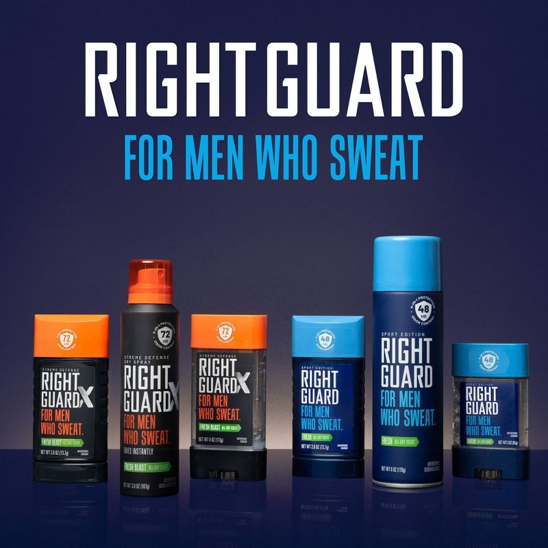 Right Guard Sport Antiperspirant &#38; Deodorant Spray 4-in-1 Protection Spray Deodorant For Men Blocks Sweat 48-Hour Odor Control Fresh Scent - 6oz, 5 of 9