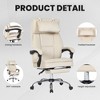 NicBex Big and Tall Executive Office Chair, High Back Ergonomic Desk Chair, Velvet Upholstered Gaming Computer Chair with Retractable Footrest - 2 of 4