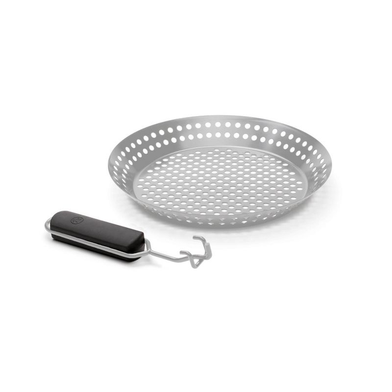 Outset Stainless Steel 12&#34; Grill Skillet with Soft-Grip Handle, 4 of 5
