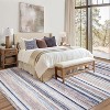 Modern Living Room Rug, Large Washable Striped Accent Carpet, Non-Slip, Stain-Resistant Low-Pile Foldable Floor Mat for Dining Room - 2 of 4