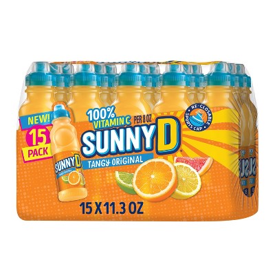Image of SunnyD Tangy Orange Sport Cap - 15pk/11.3 fl oz Bottles