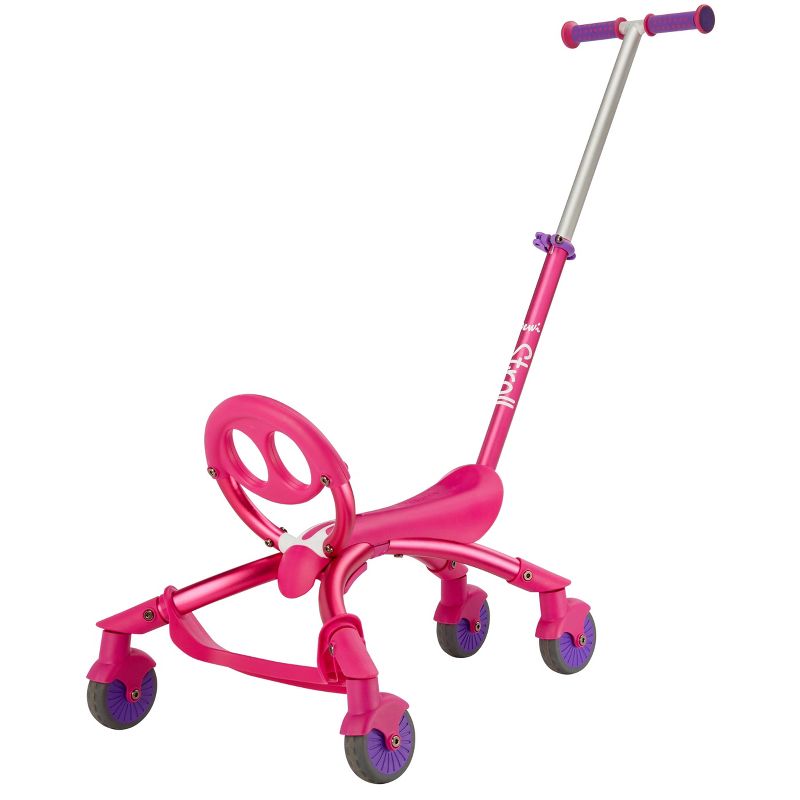YBIKE Pewi Stroll Pedal and Push Ride-On Toy - Pink, 1 of 12