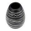 Sagebrook Home 8" Ceramic Vase - Contemporary Black and White Geometric Design Vase For Decorative Table Accent - Stylish Home or Office Decor - 4 of 4