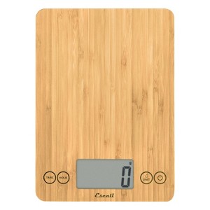 Escali Arti Bamboo Kitchen Scale: Digital Food Scale with Oversized Backlit Display, 15 lb Capacity, Automatic Shut-Off - 1 of 4