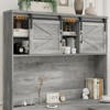 68" H L Shaped Desk with Sliding Doors & Charging Station, Office Table Executive Desk - 3 of 4