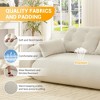 MYINDA Lazy  Sofa Couch, 78.7" Multifunctional Folding Sofa Bed, 3 in 1 Teddy Fabric Foam Filled Sleeper Sofa Bed for Living Room, Guest Room, Beige - 4 of 4