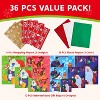 Joyfy 36pcs Christmas Gift Bags, Xmas Holiday Present Bag with Wrapping Papers and Tag, Assorted Sizes Gift Decoration for Present Wrap Party Supply - 2 of 4