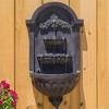 San Pablo 34 1/4" High Large Italian Indoor Outdoor Decor Plum Bronze Faux Stone Wall Fountain with Light LED Outside Garden Patio - 2 of 4
