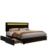 CAVINAS Full/Queen/King Size Modern Platform Bed Frame with LED on Headboard & 4 Storage Drawers,No Box Spring Needed - 3 of 4