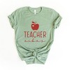Simply Sage Market Teacher Vibes Cursive Apple Short Sleeve Tee - 3 of 4