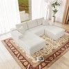 104.3"70.8" Plush Corduroy 3-Piece Modular Sectional Sofa with No Assembly Required and Comfortable Chaise Lounge - 2 of 4