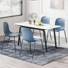 SEVOBAL Modern Plastic Stackable Dining Chair, Accent Chairs Set of 4 with Metal Legs for Indoor or Outdoor, Blue, 21.26"*20.08"*33.27" - 4 of 4