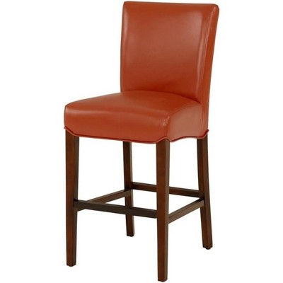 New Pacific Direct Milton Bonded Leather Counter Bar & Counter Stools, Pumpkin Brown