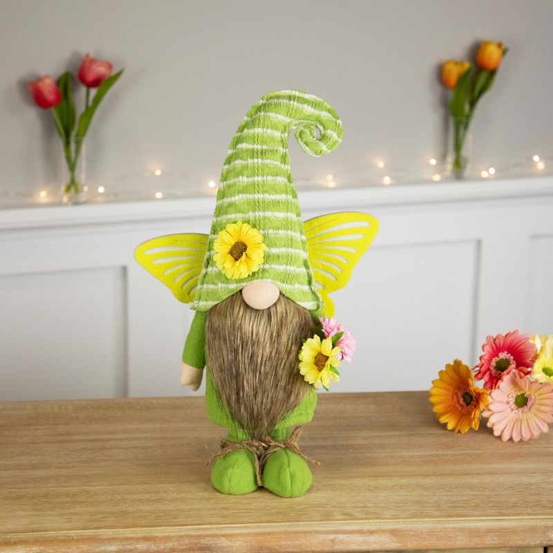 Northlight Butterfly Gnome Spring Figurine - 16" - Green and Yellow, 2 of 6