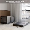 MaseiKar 3-Pack Transparent Stackable Storage Bins with 5 Doors to Open with Wheels, Folding Plastic Craft Containers, Large Closet Organizers Box - 2 of 4