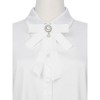 INSPIRE CHIC Women's Pre-tied Vintage Pearl Brooch Pin - 4 of 4