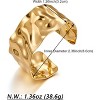 Hammered Chunky Cuff Bracelets for Women Vintage Boho Wide Bangle Bracelets Thick Arm Cuff - 2 of 4
