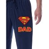 DC Comics Mens' Superman Super Dad Character Father's Day Classic Sleep Pajama Pants Blue - 2 of 3