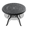ACEPANO 5-Pieces Aluminum Patio Dining Coffee Table Set With Umbrella Hole-Black - 4 of 4