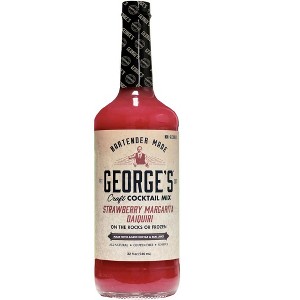 George’s Beverage Company Strawberry Daquiri Mix - 1L Bottle - Gluten Free, All Natural Mixer - 1 of 4