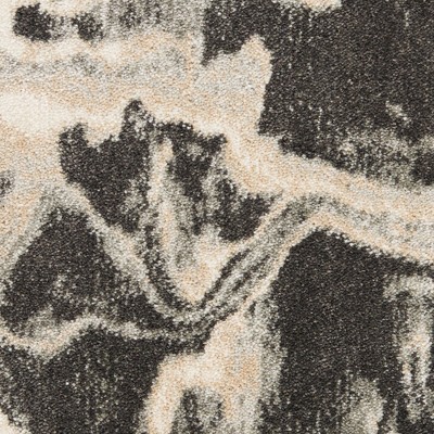 Cosmopolitan Chic Abstract Grey Synthetic 5' x 7' Area Rug